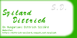 szilard dittrich business card