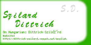 szilard dittrich business card